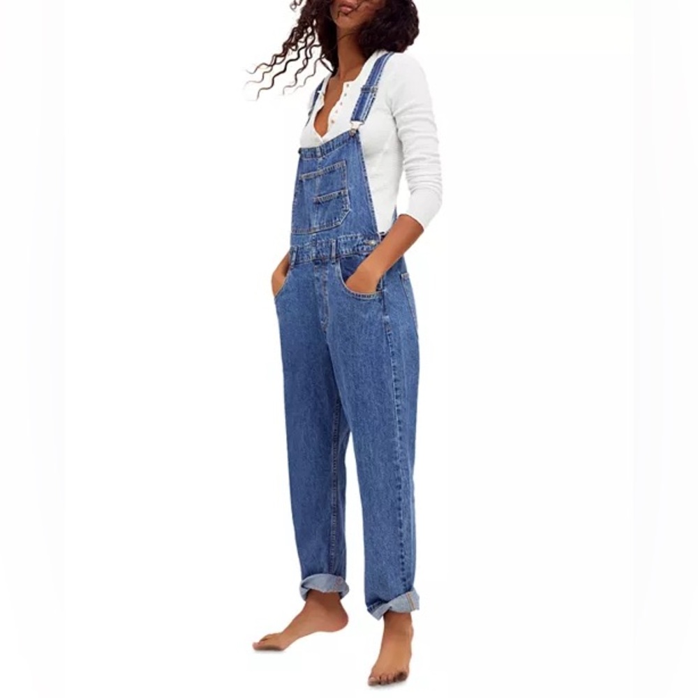 We The Free Indigo Denim Overalls
